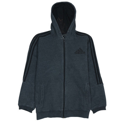 Mens UK Size 2XL adidas Grey Full Zip Hoodie