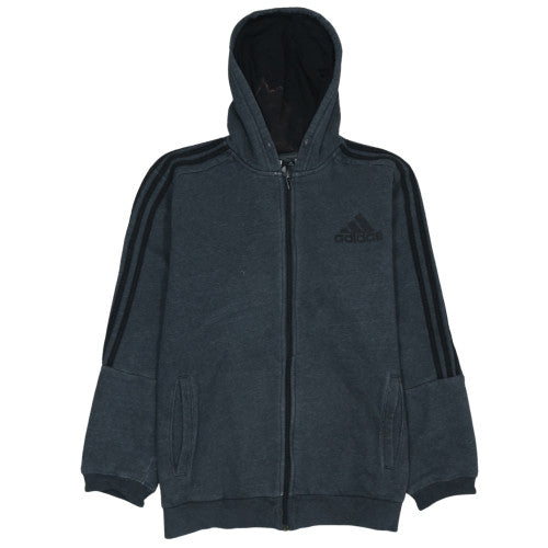 Mens UK Size 2XL adidas Grey Full Zip Hoodie
