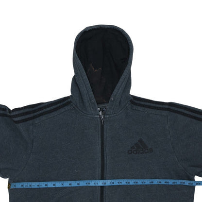 Mens UK Size 2XL adidas Grey Full Zip Hoodie