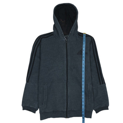 Mens UK Size 2XL adidas Grey Full Zip Hoodie