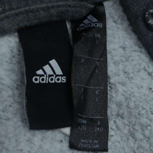 Mens UK Size 2XL adidas Grey Full Zip Hoodie