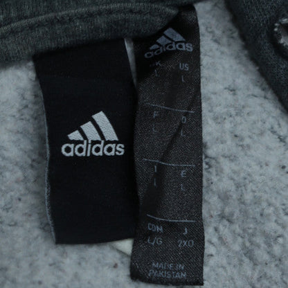 Mens UK Size 2XL adidas Grey Full Zip Hoodie
