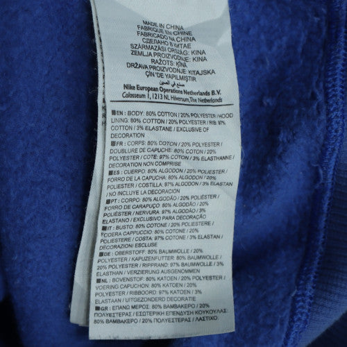 Mens UK Size XL Nike Blue Full Zip Hoodie