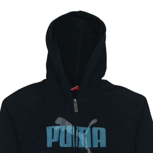 Womens UK Size 16 PUMA Black Full Zip Hoodie