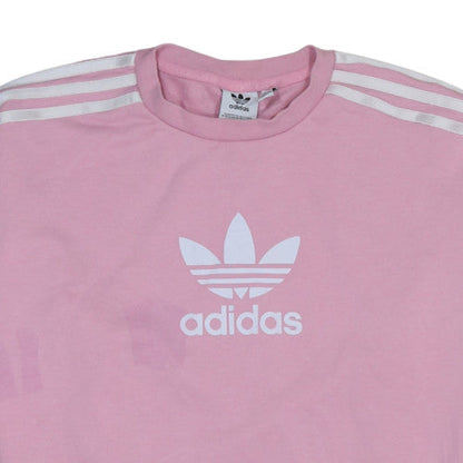 Adidas Girls Pink Crew Neck Pullover Sweatshirt Size 14-15 Years