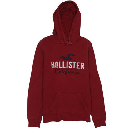 Mens UK Size M Hollister Red Pullover Hoodie