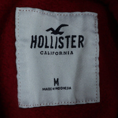 Mens UK Size M Hollister Red Pullover Hoodie