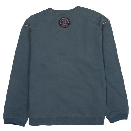 Nike Boys Blue Pullover Fleece Sweatshirt L Embroidered Logo Vintage