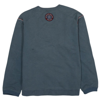 Nike Boys Blue Pullover Fleece Sweatshirt L Embroidered Logo Vintage