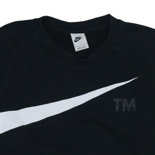Womens UK Size L Nike Black Pullover Sweatshirt
