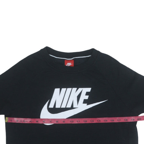 Womens UK Size M Nike Black Pullover Sweatshirt