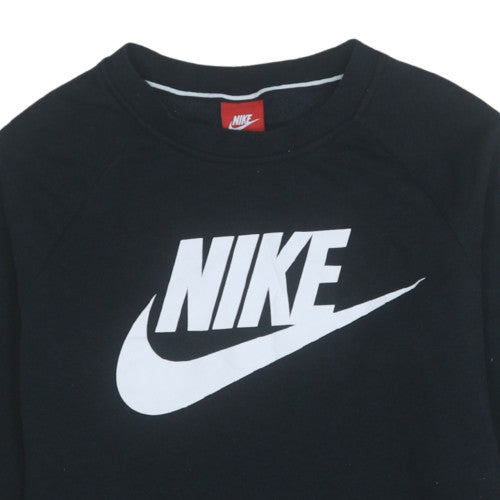 Womens UK Size M Nike Black Pullover Sweatshirt
