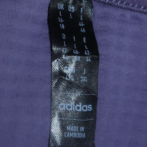 Womens UK Size L adidas Purple Pullover Sweatshirt