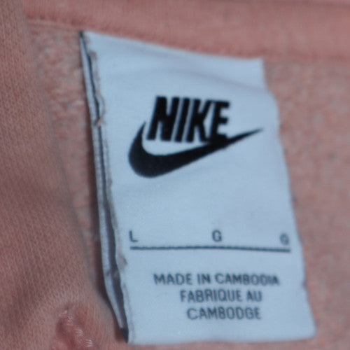 Womens UK Size L Nike Pink Pullover Hoodie