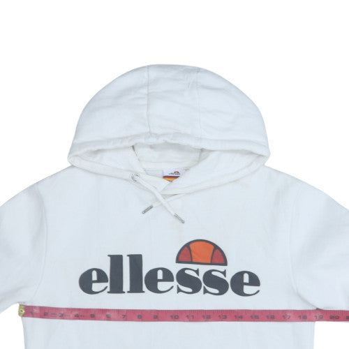 Womens UK Size 8 ellesse White Pullover Hoodie