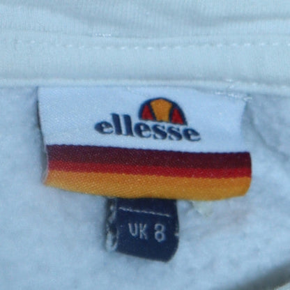 Womens UK Size 8 ellesse White Pullover Hoodie