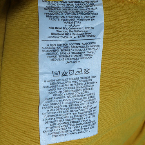 Mens UK Size XL Nike Jordan Yellow Pullover Sweatshirt