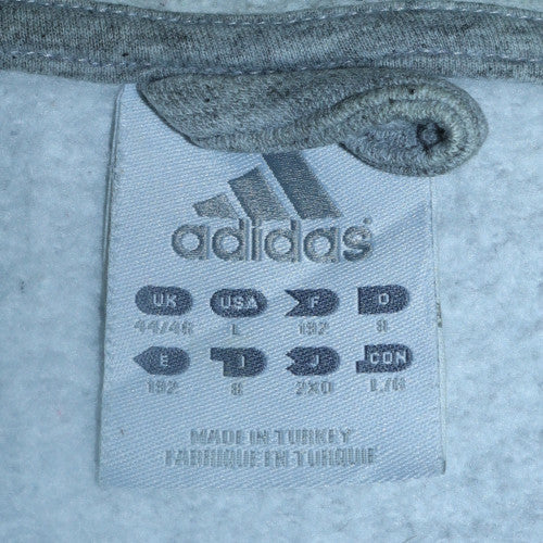 Mens UK Size L adidas Grey Full Zip Hoodie