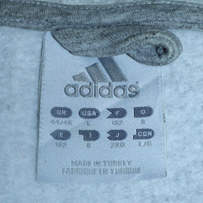 Mens UK Size L adidas Grey Full Zip Hoodie