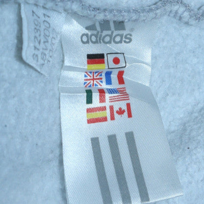 Mens UK Size L adidas Grey Full Zip Hoodie