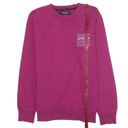 Womens UK Size L Lotto Pink Pullover Sweatshirt