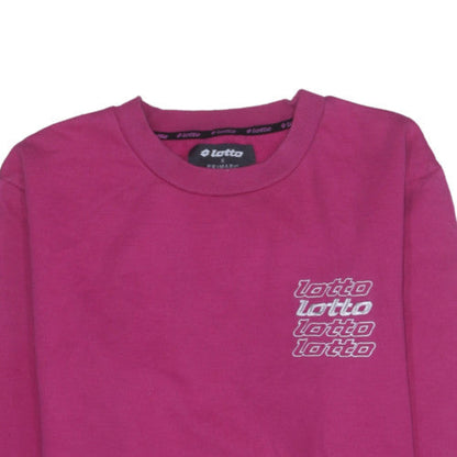 Womens UK Size L Lotto Pink Pullover Sweatshirt