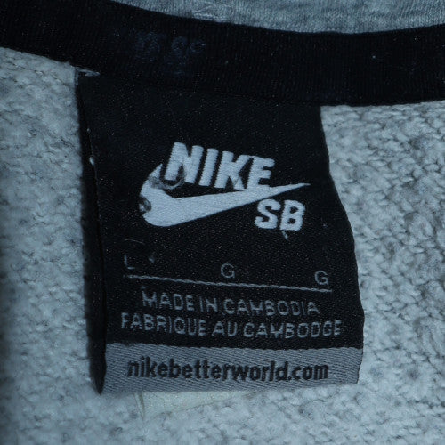 Mens UK Size L Nike Grey Pullover Hoodie