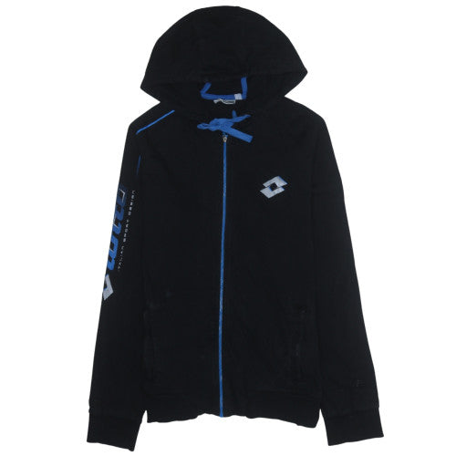 Mens UK Size XL Lotto Black Full Zip Hoodie