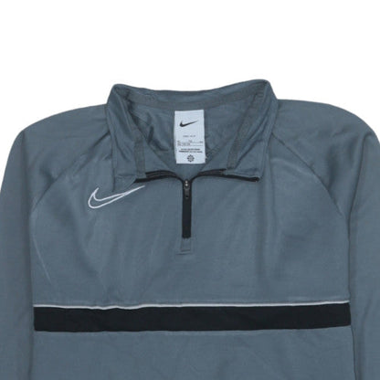 Nike Boys Grey XL Dri-Fit 1/4 Zip Long Sleeve Sports Sweatshirt