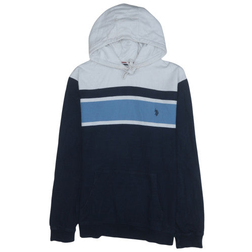 Mens UK Size 2XL U.S. Polo Assn. Blue Pullover Hoodie