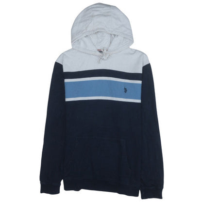 Mens UK Size 2XL U.S. Polo Assn. Blue Pullover Hoodie