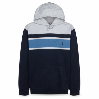 Mens UK Size 2XL U.S. Polo Assn. Blue Pullover Hoodie