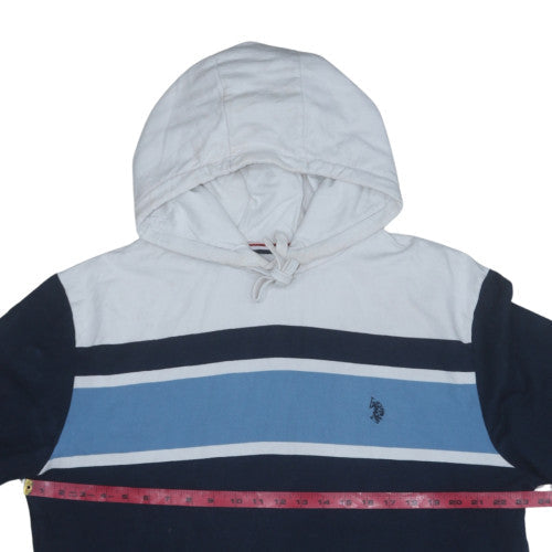 Mens UK Size 2XL U.S. Polo Assn. Blue Pullover Hoodie