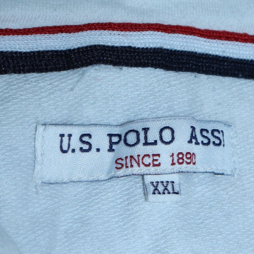 Mens UK Size 2XL U.S. Polo Assn. Blue Pullover Hoodie