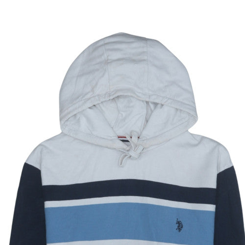 Mens UK Size 2XL U.S. Polo Assn. Blue Pullover Hoodie