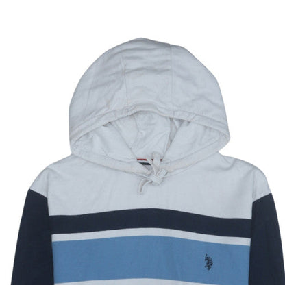 Mens UK Size 2XL U.S. Polo Assn. Blue Pullover Hoodie