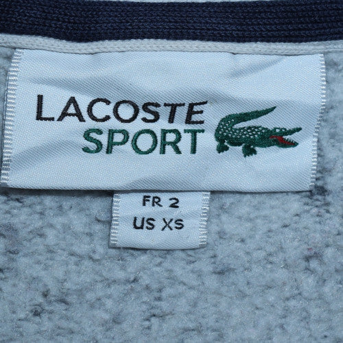 Mens UK Size XS Lacoste Sport Grey Full Zip Hoodie