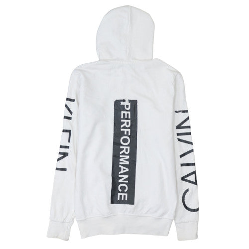 Mens UK Size M Calvin Klein White Pullover Hoodie