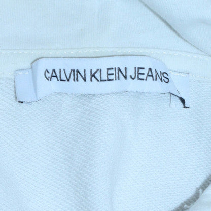 Mens UK Size M Calvin Klein White Pullover Hoodie