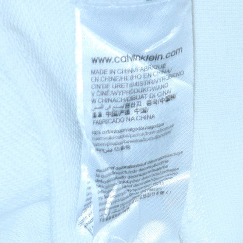 Mens UK Size M Calvin Klein White Pullover Hoodie