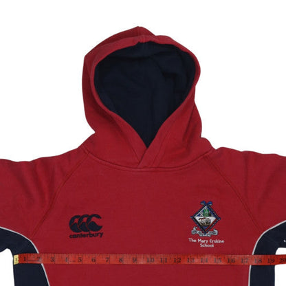 Canterbury Boys Red Pullover Hoodie 12 Years Cotton Blend Rugby Sweatshirt