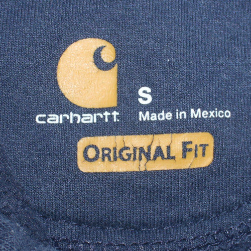 Mens UK Size S Carhartt Blue Pullover Hoodie