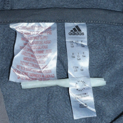 Boys UK Size 13-14 Years adidas Grey Pullover Hoodie