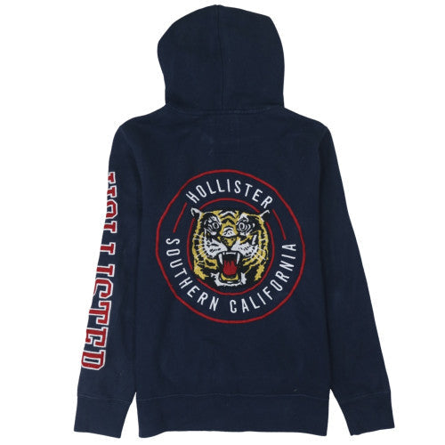 Mens UK Size M Hollister Blue Pullover Hoodie