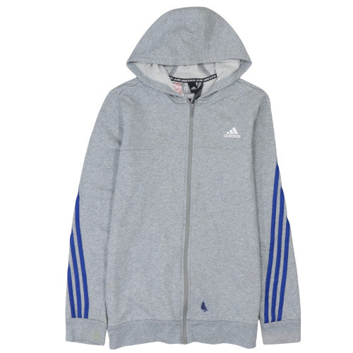 Mens UK Size L adidas Grey Full Zip Hoodie