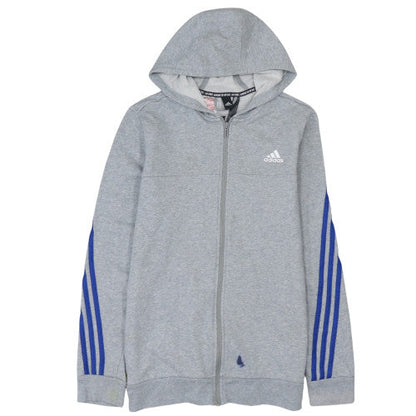 Mens UK Size L adidas Grey Full Zip Hoodie