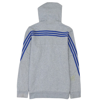 Mens UK Size L adidas Grey Full Zip Hoodie