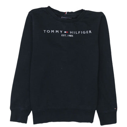 Tommy Hilfiger Boys Black Cotton Crew Neck Sweatshirt Size 164 (UK 12)