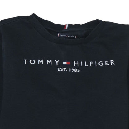 Tommy Hilfiger Boys Black Cotton Crew Neck Sweatshirt Size 164 (UK 12)