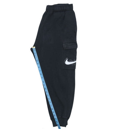 Nike Men Black Cargo Jogger Trousers Small Regular Fit Fleece